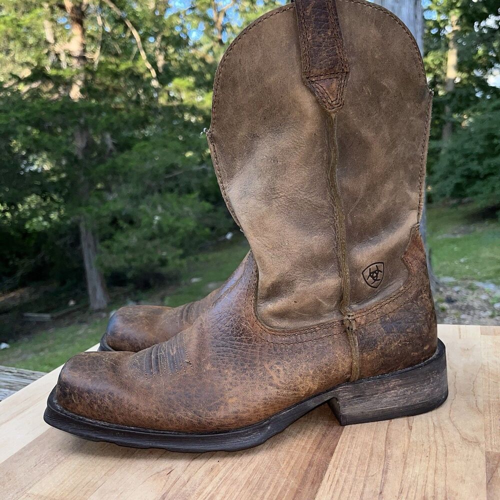 Ariat Boots Rambler Mens 9D Earth Brown Bomber Western Square Toe
